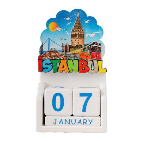 İstanbul Temalı Uv Baskılı Polyester Masa Takvimi - 5