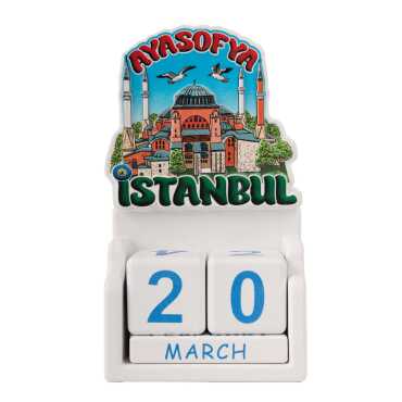 İstanbul Temalı Uv Baskılı Polyester Masa Takvimi - 6