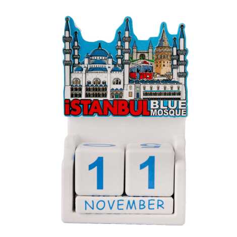 İstanbul Temalı Uv Baskılı Polyester Masa Takvimi - 7