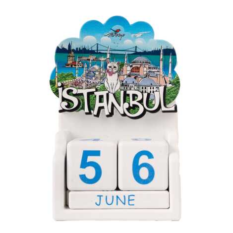 İstanbul Temalı Uv Baskılı Polyester Masa Takvimi - 9