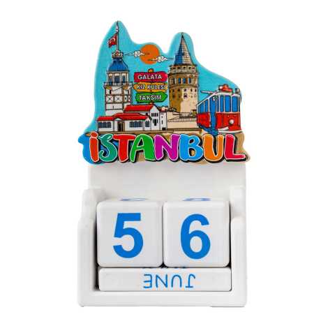 İstanbul Temalı Uv Baskılı Polyester Masa Takvimi - 10