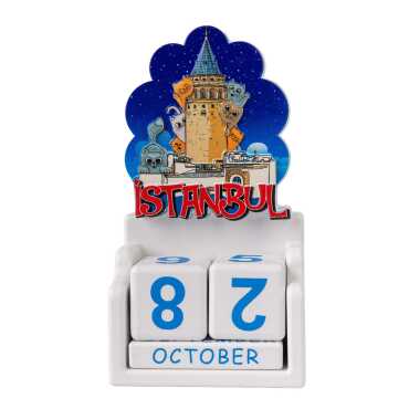 İstanbul Temalı Uv Baskılı Polyester Masa Takvimi - 11