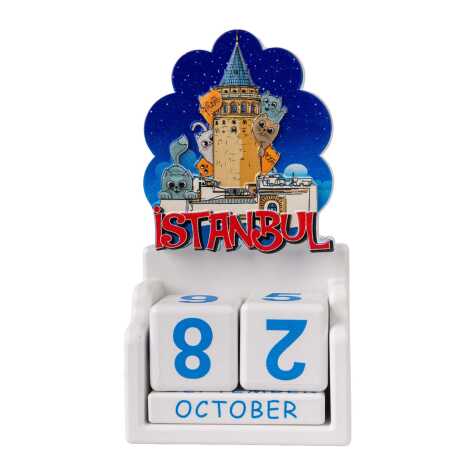 İstanbul Temalı Uv Baskılı Polyester Masa Takvimi - 11