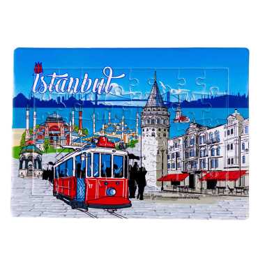 Toptan İstanbul Temalı Uv Baskılı Puzzle 130x180 mm - 2