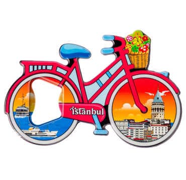 Istanbul Themed UV Bicycle Shaped Bottle opener