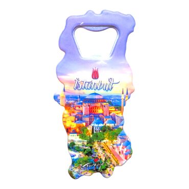 Istanbul Themed UV Map Shaped Bottle Opener - 17