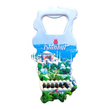 Istanbul Themed UV Map Shaped Bottle Opener - 19