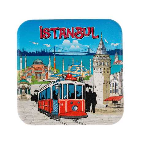 İstanbul Temalı Uv Kare Yöresel Bardakaltı 97 Mm - 10