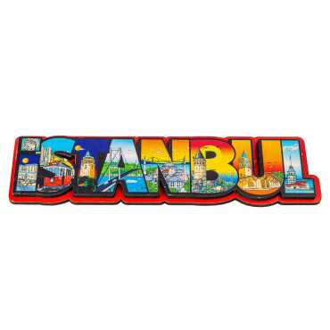 Toptan İstanbul Temalı Myros Uv Yazı Magnet - 2