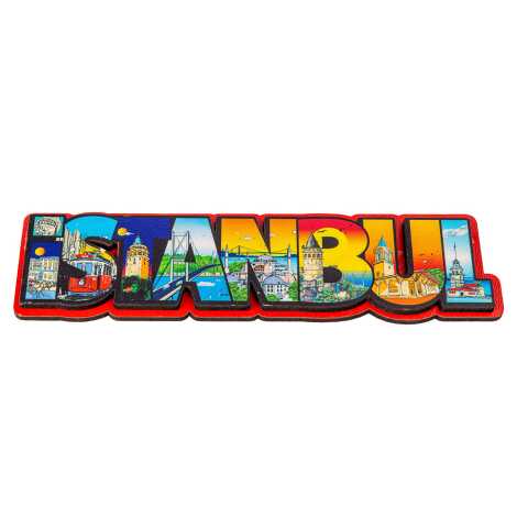 Toptan İstanbul Temalı Myros Uv Yazı Magnet - 2