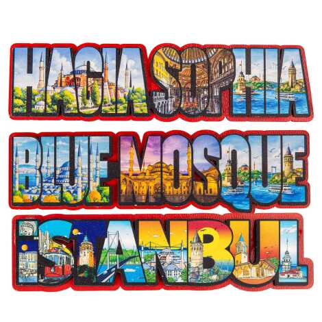 Toptan İstanbul Temalı Myros Uv Yazı Magnet - 3