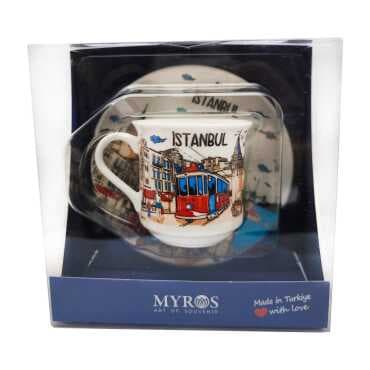 İstanbul Themed Christmas Porcelain Cup Set
