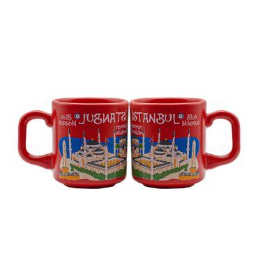 Wholesale İstanbul Themed Traditional Ceramic Cappuccino Mug - 2