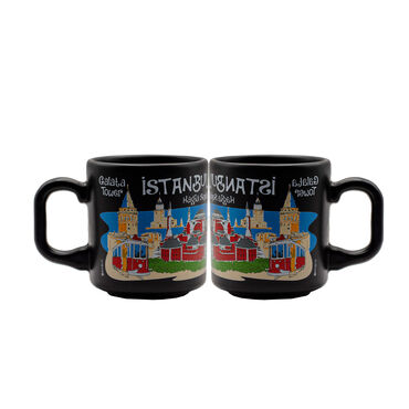 Wholesale İstanbul Themed Traditional Ceramic Cappuccino Mug - 3