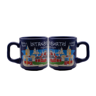 Wholesale İstanbul Themed Traditional Ceramic Cappuccino Mug - 4