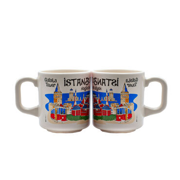 Wholesale İstanbul Themed Traditional Ceramic Cappuccino Mug - 5