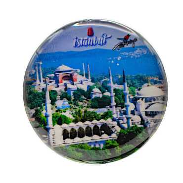 İstanbul Temalı Yuvarlak Myros Magnet 35 mm - Myros