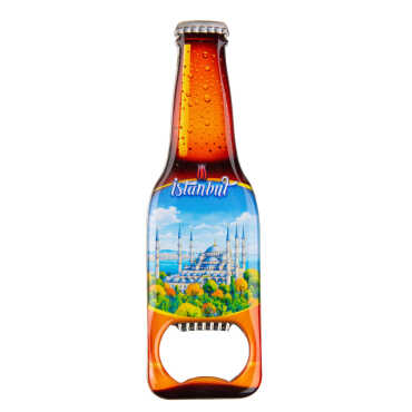 Istanbul Themed Beer Bottle Shaped Metal Magnetic Bottle Opener 130x39 mm - 12