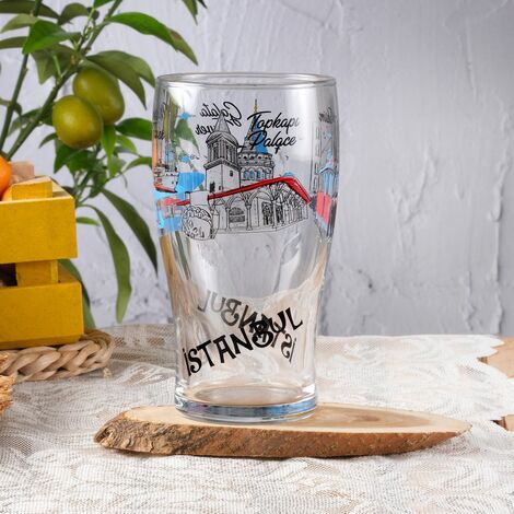 Istanbul Themed Beer Glass