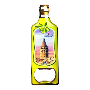 Istanbul Themed Bottle Shaped Metal Magnetic Bottle Opener 115x39 mm - 9