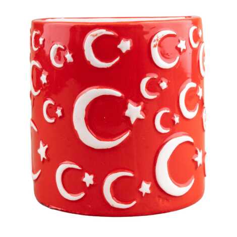 Istanbul Themed Ceramic Moon & Star Pencil Holder - 2