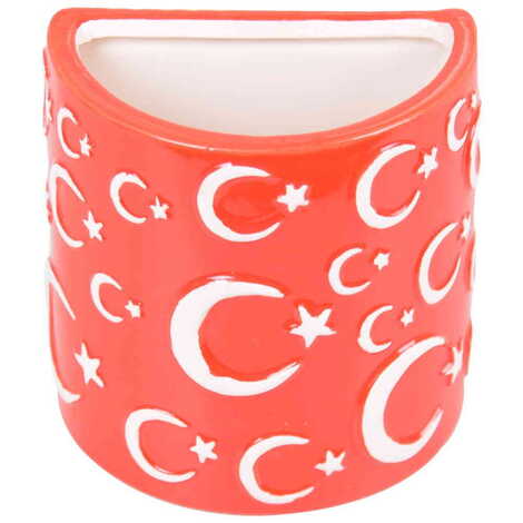 Istanbul Themed Ceramic Moon & Star Pencil Holder