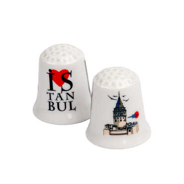 İstanbul Themed Ceramic Thimble - 2