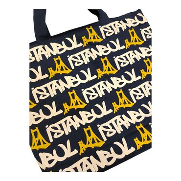 Istanbul Themed Classic Beach Bag - Thumbnail