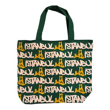 Istanbul Themed Classic Beach Bag - Thumbnail