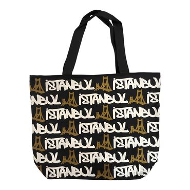 Istanbul Themed Classic Beach Bag - Thumbnail