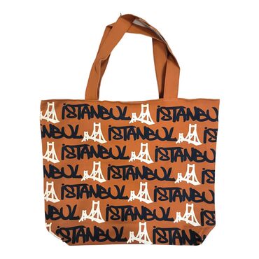 Istanbul Themed Classic Beach Bag - Thumbnail