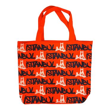 Istanbul Themed Classic Beach Bag - Thumbnail