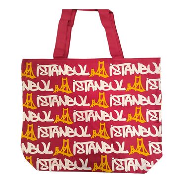 Istanbul Themed Classic Beach Bag - Thumbnail