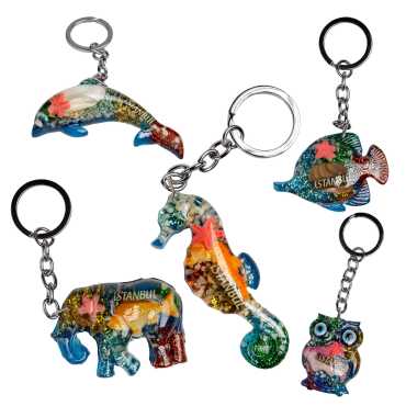 Istanbul Themed Clear Polyester Keychain - 2