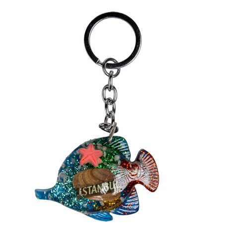 Istanbul Themed Clear Polyester Keychain - 3