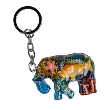 Istanbul Themed Clear Polyester Keychain - 4