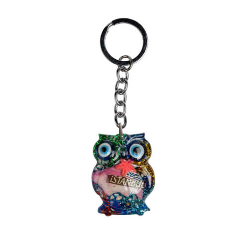 Istanbul Themed Clear Polyester Keychain - 6