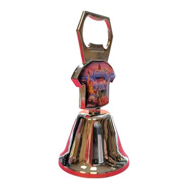 Istanbul Themed Collectible Souvenir Double Side Metal Bell With Opener 44x94 mm - Thumbnail