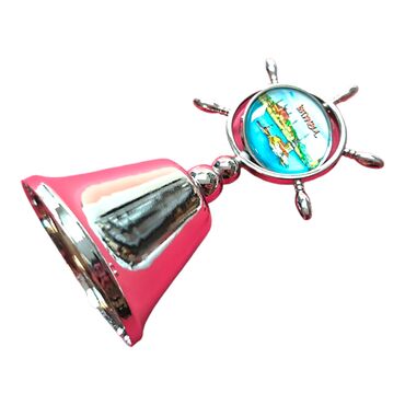 Istanbul Themed Collectible Souvenir Double Side Metal Spinner Rudder Bell 44x92 mm - Thumbnail