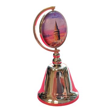 Istanbul Themed Collectible Souvenir Metal Bell 44x90 mm - Thumbnail