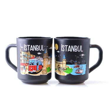 Myros - Istanbul Themed Colored Glass Mug