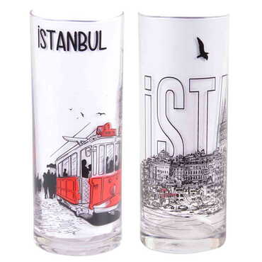 Myros - Istanbul Themed Custom Printed Raki-Ouzo Glass