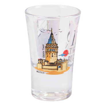 Istanbul Themed Custom Printed Shot Glass 45x70 mm - Thumbnail