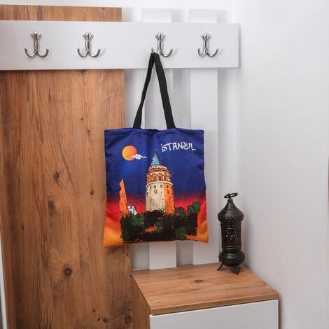Istanbul Themed Customised Digital Double Side Printed Bag 420X380 Mm - 5