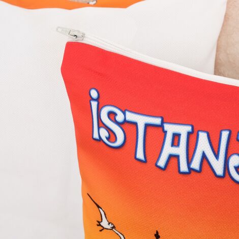 Istanbul Themed Customised Digital Printed Cushion 400x400 mm