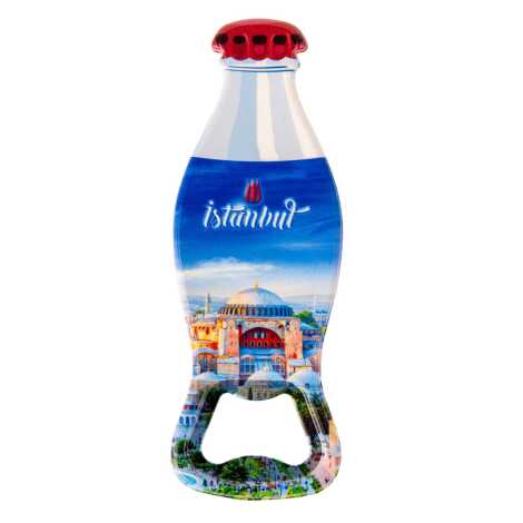 Istanbul Themed Customised Uv Printed Coca Cola Bottle Shape Plastic Base Bottle Opener 42x120 mm - 7