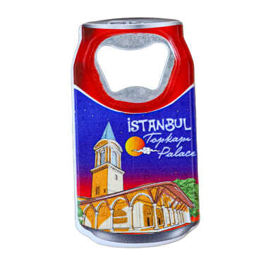 Istanbul Themed Customised UV Printed Coca Cola Bottle Shape Plastic Base Bottle Opener 43x80 mm - 5