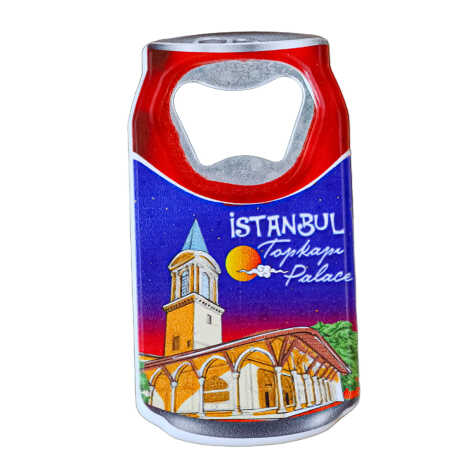 Istanbul Themed Customised UV Printed Coca Cola Bottle Shape Plastic Base Bottle Opener 43x80 mm - 5