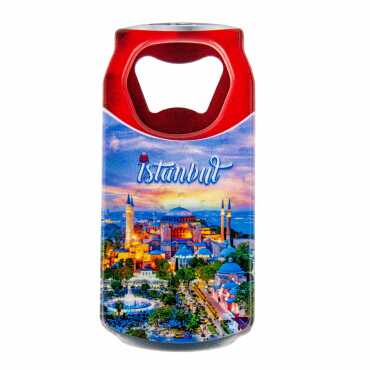 Istanbul Themed Customised UV Printed Coca Cola Bottle Shape Plastic Base Bottle Opener 43x80 mm - 7