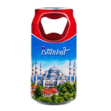 Istanbul Themed Customised UV Printed Coca Cola Bottle Shape Plastic Base Bottle Opener 43x80 mm - 9